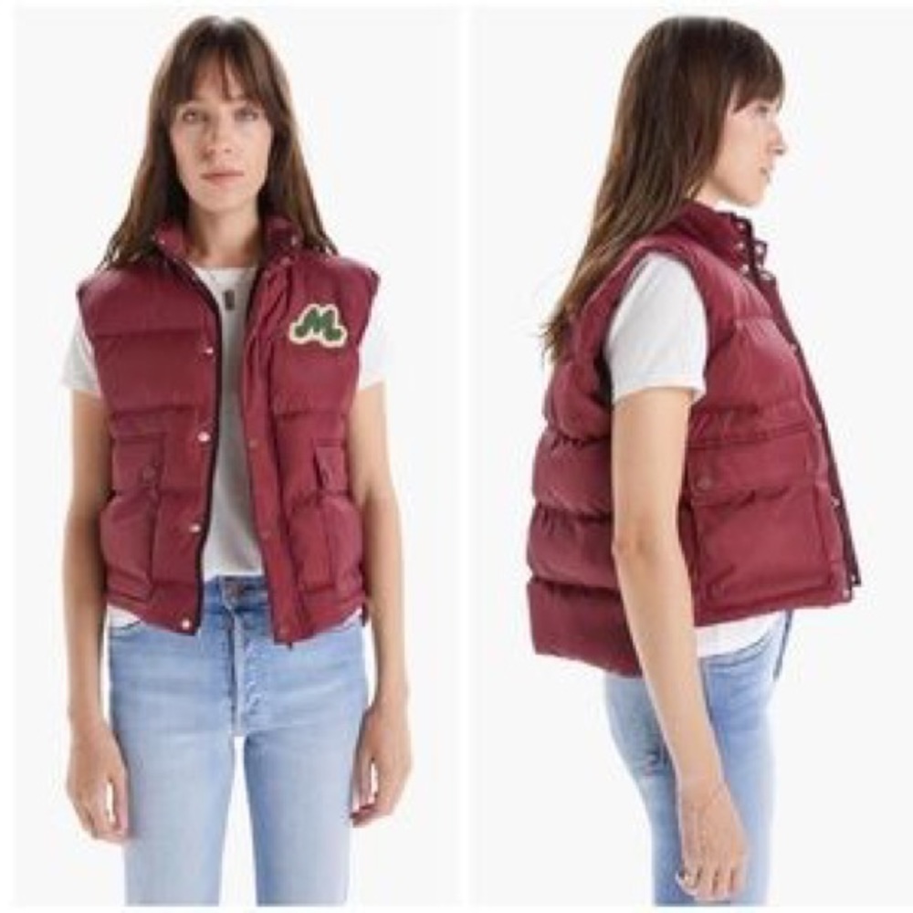 NWOT MOTHER The Pillowtalk Patch Puffer Vest Sz Medium